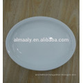 Cerâmica restaurante oval prato branco prato